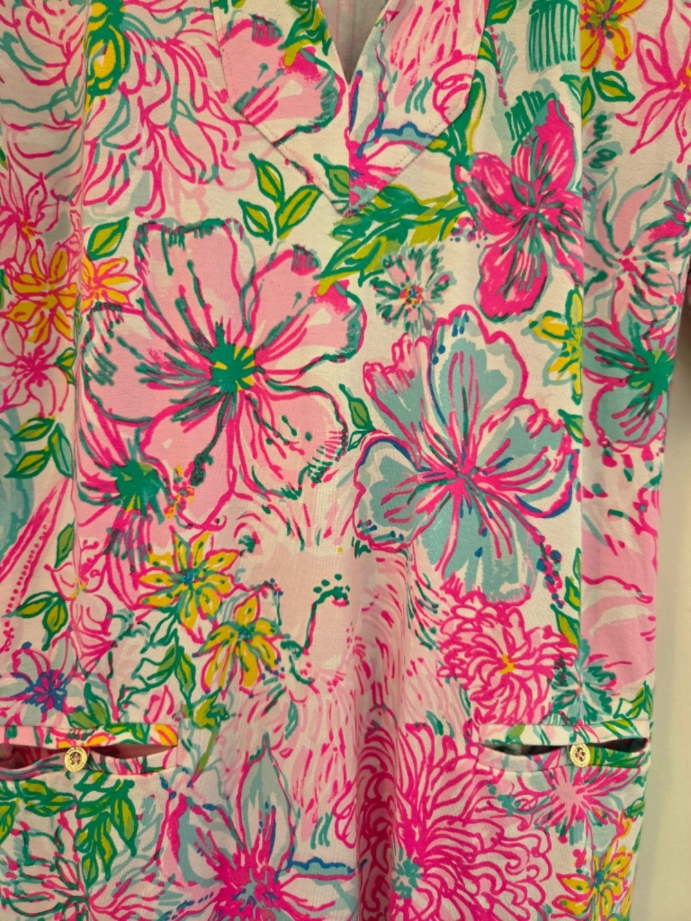 Lilly Pulitzer dress S collar short sleeves pocket coastal nautical luxury beach - Picture 4 of 9